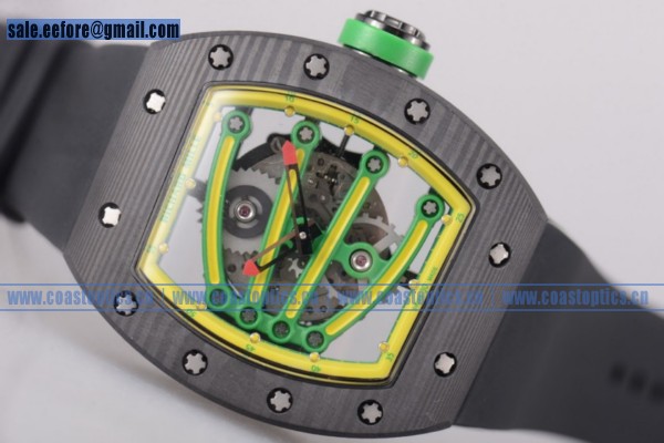 Richard Mille RM 59-01 Watch PVD Black Bezel Black Rubber 1:1 Replica